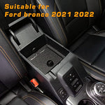 Center Console Lock Box Armrest Security Storage Organizer with 3 Digit Combo, Insert Vault Password Lock Safe Box for Ford Bronco 2021 2022 2/4 Door Interior Security Accessories