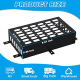 MAIKER 2 Pieces Universal Metal Car Storage Box Small Cargo Pocket Molle Panel Frame Storage System for Car Truck RV Boat Home Storage, Black