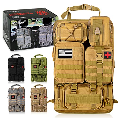 Universal Tactical Seat Back Organizer Vehicle Molle Panel