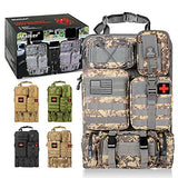 MAIKER Tactical Car Seat Back Organizer, Upgrade Tactical Vehicle Panel Organizer with 5 Detachable Molle Pouch, Universal fits for Most of Vehicle