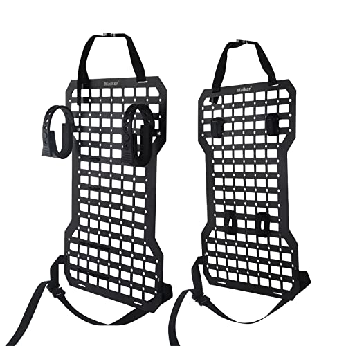 Tactical Rigid Molle Insert Panels for Vehicles Car Seat Back Organizer Rifle Gun Rack Tactical Modular Storage Platform (2pcs, 21.6" H x 13" W)