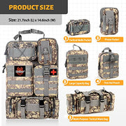 Tactical Car Seat Back Organizer, Upgrade Tactical Vehicle Panel Organizer with 5 Detachable Molle Pouch, Universal fits for Most of Vehicle