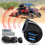 MAIKER UTV Horn Kit, RZR Horn Kit Easy Installation with Rocker Switch 12V 510Hz for Polaris RZR Ranger, PRO XP, Can Am, Up to 2021