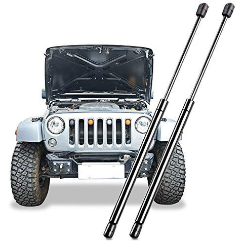 CTWHAUTO 2Pcs Front Hood Lift Support Struts Gas Charged Shocks for Jeep Wrangler JK 2007-2017