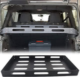 AL4X4 Interior Rear Cargo Basket Rack Aluminum Alloy Shelf Luggage Storage Carrier Compatible with 2007-2022 Jeep Wrangler JK JKU 4 Doors, 42.5'' x 23'' x 5.5''