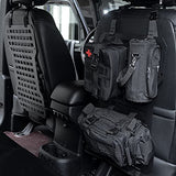 AL4X4 Two sets Tactical Rigid Molle Aluminum Insert Panel with Multifunctional Storage Bag,Medical First Aid Utility Pouch,Water Cup Bag Modular Platform and 20 Fastening Tape for Jeep,SUV,Car, 2