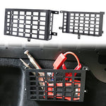 MAIKER 2 Pieces Universal Metal Car Storage Box Small Cargo Pocket Molle Panel Frame Storage System for Car Truck RV Boat Home Storage, Black