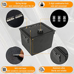 Center Console Lock Box Armrest Security Storage Organizer with 3 Digit Combo, Insert Vault Password Lock Safe Box for Ford Bronco 2021 2022 2/4 Door Interior Security Accessories