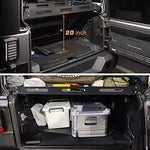AL4X4 Interior Rear Cargo Basket Rack Aluminum Alloy Shelf Luggage Storage Carrier Compatible with 2007-2022 Jeep Wrangler JK JKU 4 Doors, 42.5'' x 23'' x 5.5''