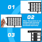 MAIKER 2 Pieces Universal Metal Car Storage Box Small Cargo Pocket Molle Panel Frame Storage System for Car Truck RV Boat Home Storage, Black