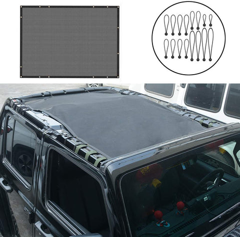 MAIKER Mesh Sunshade Sunscreen Net for Jeep Wrangler JL Sun Shade UV Protection
