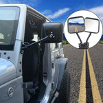 Maiker Door Off Mirrors Square Quick Release Mirrors for Jeep Wrangler Jeep JK Side Rear View Mirror for Jeep Wrangler