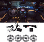 MAIKER 4x led Illuminated Turbo air ac vent purifier For 2011-2017 Jeep Wrangler JK