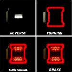 MAIKER Smoked LED Tail Lights for Jeep Wrangler JL JLU 2018-2020 Brake Light Reverse Light Turn Signal Light