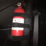Maiker Adjustable Roll Bar Fire Extinguisher Holder for Jeep Wrangler Unlimited CJ YJ LJ TJ JK JKU JL JLU,Black