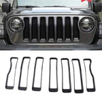 Maiker Grill Insert Fit for Jeep Grill Insert ABS JL Black Front Inserts Covers for original 2018 2019 Jeep Wrangler JL