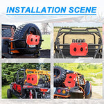 UTV ATV Gas Can Mount 2 Pack, Oil Mounting Holder Gas Tank Cans Holder for 10L Red Fuel Tank Barrel, 1.75"-2" Roll Bar Compatible with Polaris RZR Pioneer Yamaha Can Am Maverick X3