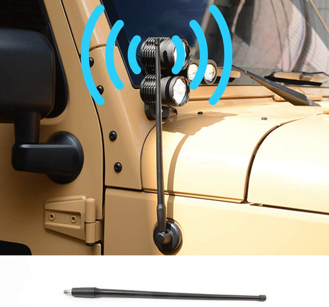 Maiker Car Short Antenna for 2007-2019 Jeep Wrangler Jk JKU JL JLU, Black