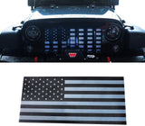 Maiker Black Front Grill Insert Mesh Grill Insert American Flag for Jeep Wrangler 2007-2018 JK