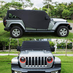 Maiker Car Cab Cover 82215370 Waterproof Protection Cover for Jeep Wrangler JL JLU 4 Door,Black