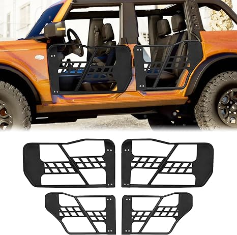 Steel Tubular Trail Tube Half Door Guards Five-Star Logo  / 4 Pack (21-23 Ford Bronco 4 Door)