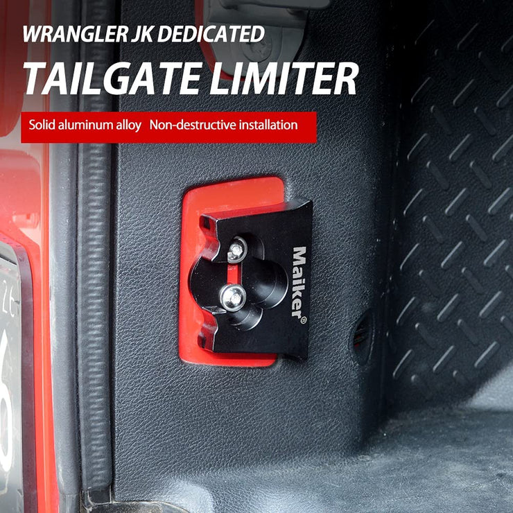 Aluminum Tailgate Stopper limiter Anti-Abnormal Noise Reduces Tailgate Sinking (07-17 Jeep Wrangler JK / 18-23 Jeep Wrangle JL)