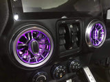 MAIKER 4x led Illuminated Turbo air ac vent purifier For 2011-2017 Jeep Wrangler JK