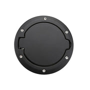 Car Fuel Tank Cap Black ABS Tank Cover Benzine Tank Dop 6 Aluminum Alloy Screws(Jeep Wrangler JK 07-17))