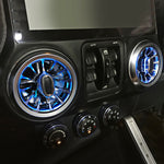 MAIKER 4x led Illuminated Turbo air ac vent purifier For 2011-2017 Jeep Wrangler JK